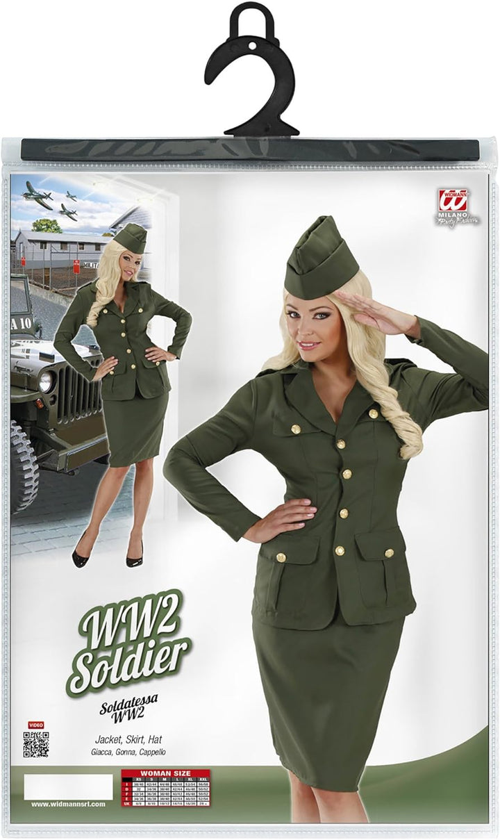 WIDMANN 76592 COSTUME SOLDATESSA WW2 C/GONNA M 