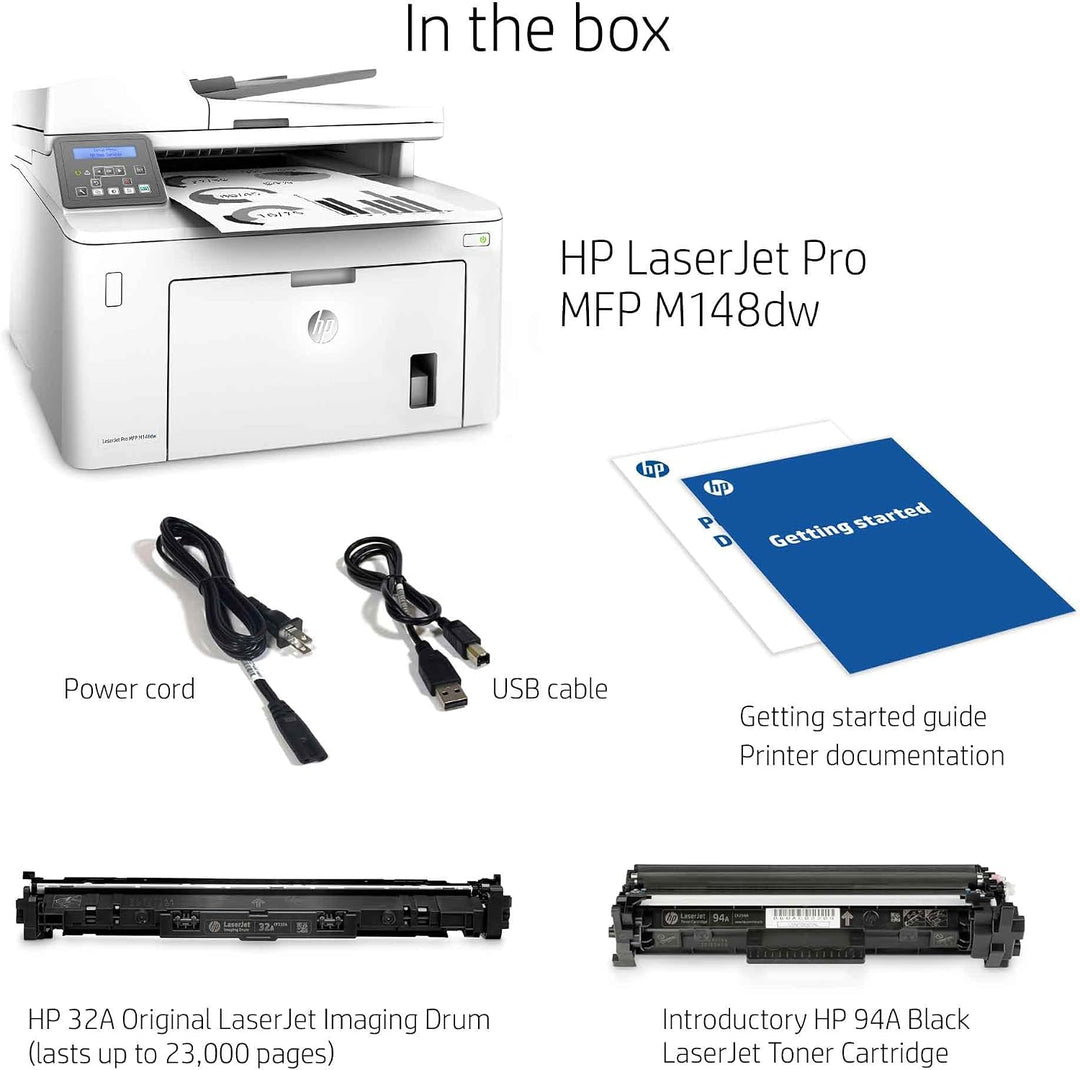 HP LaserJet Pro M148dw Laser Multifunktionsdrucker (Schwarzweiss Drucker, Scanner, Kopierer, WLAN, A