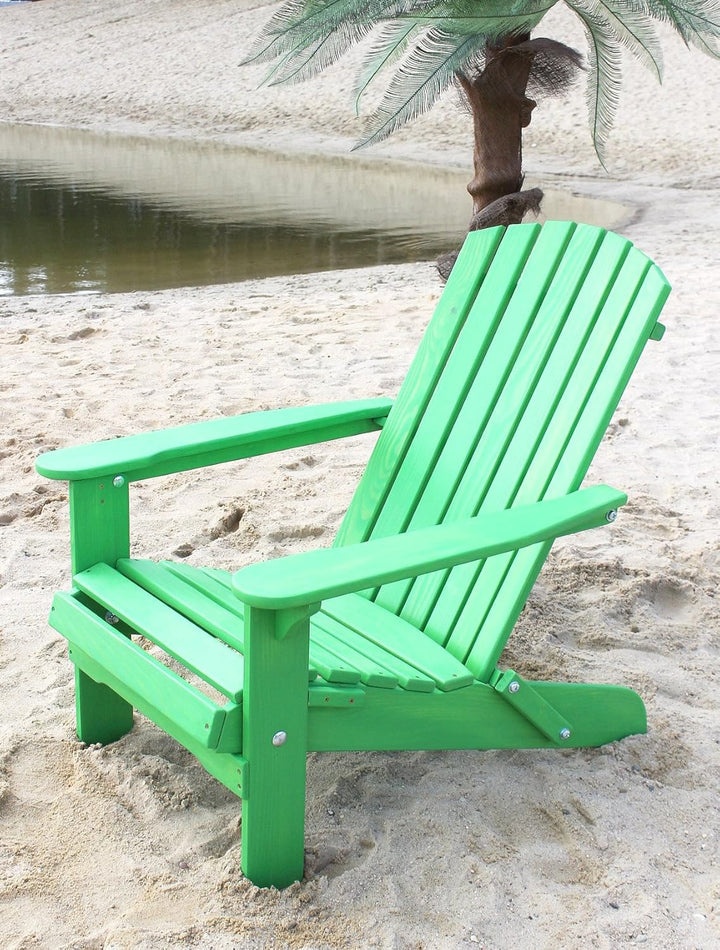DanDiBo Strandstuhl Holz Grün Gartenstuhl klappbar Adirondack Deckchair, Grün