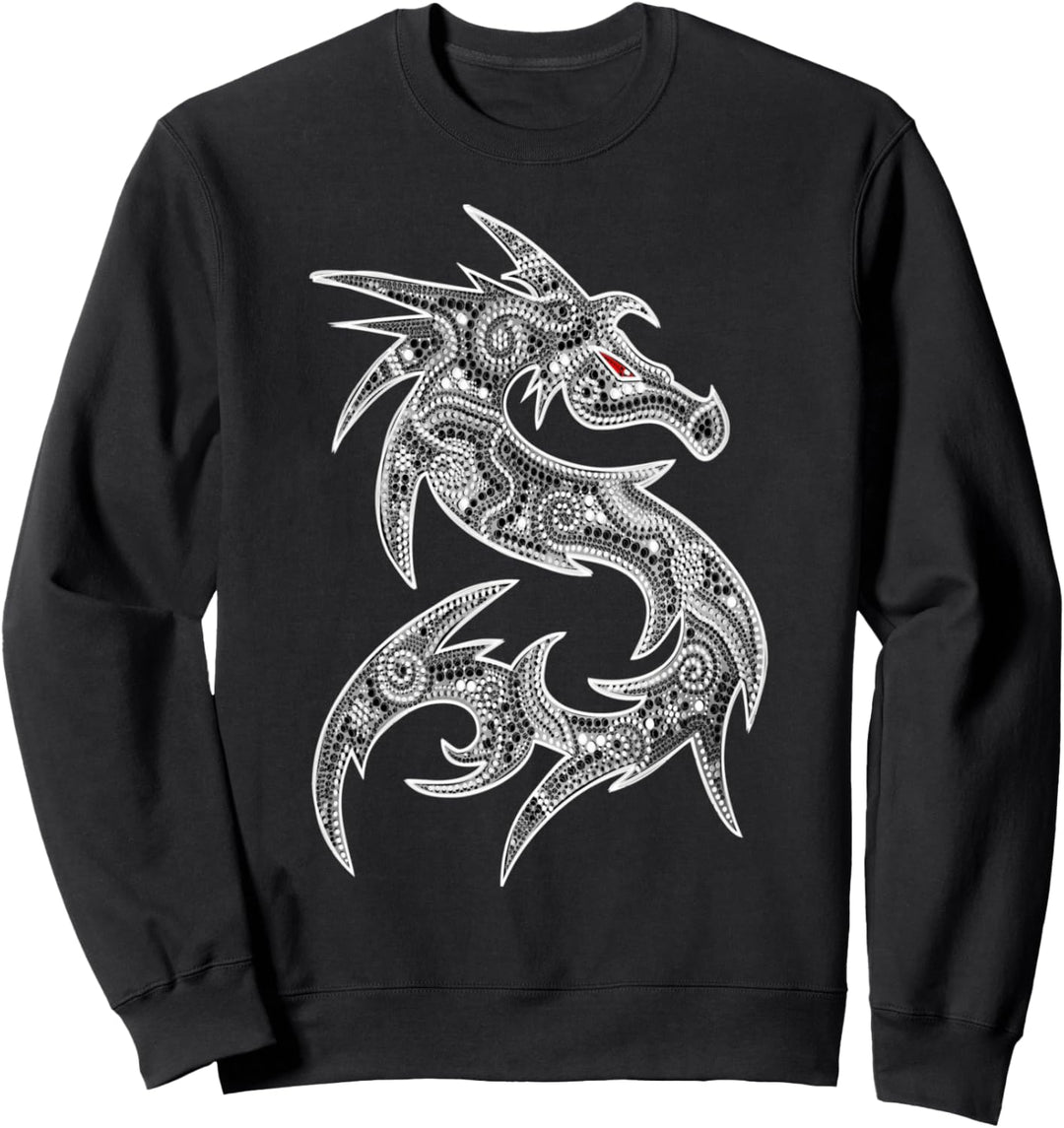 FANTASY DRAGON - dot painting art 1 - Fan Fun Sweatshirt