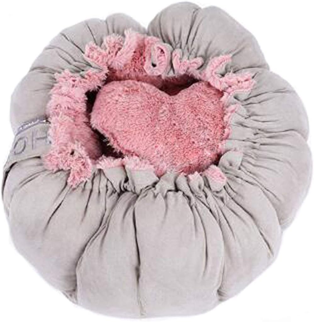 Glield Hundebett und Hundematte für Kleine Hunde und Katzen Rosa Runden PTW05, M