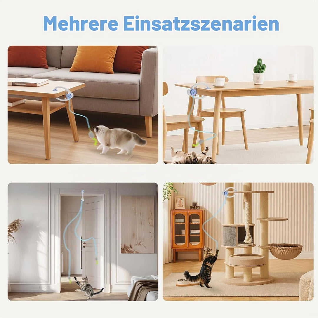 Elektrisches Katzenspielzeug, Interaktives mit Fernbedienung,Cat Toy Hängendes Automatisch Einziehba