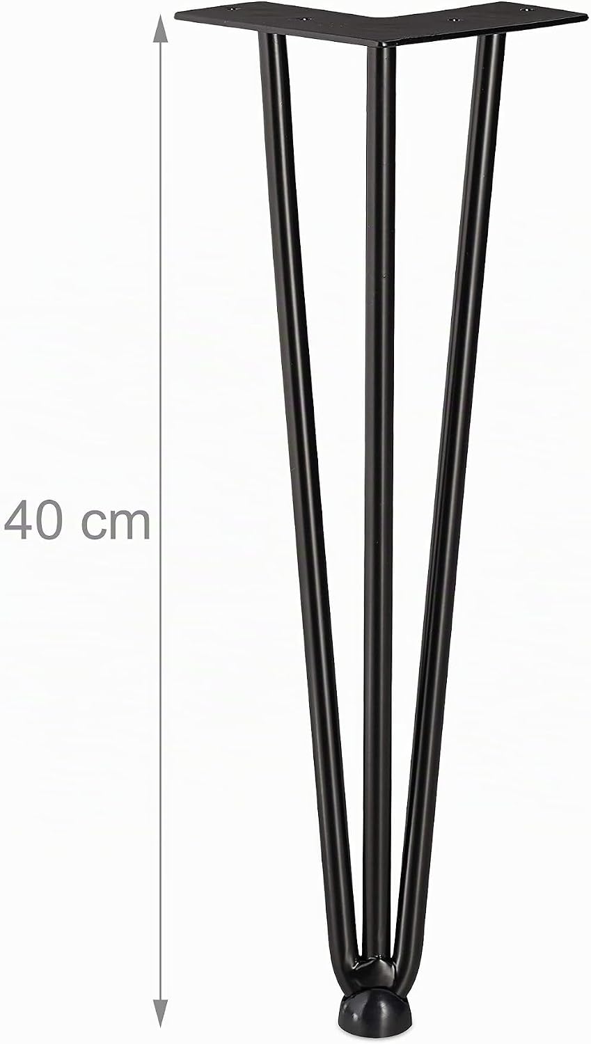 Relaxdays Hairpin Legs, 4er Set, 3 Streben, Metall, Haarnadel Tischbein für Hocker, Tisch &amp; Schrank,