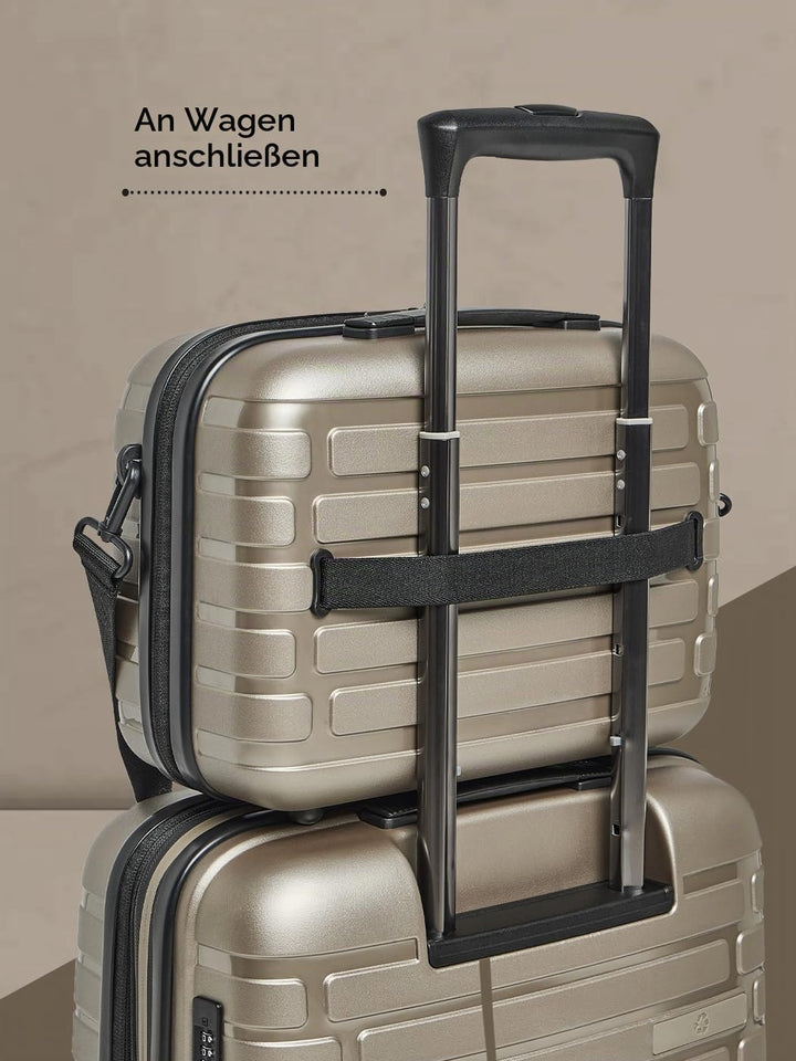 Pactastic Hartschalen Handgepäck Kosmetik-Koffer | Stabiles Beauty-Case mit Aufsteckfunktion | 34 x