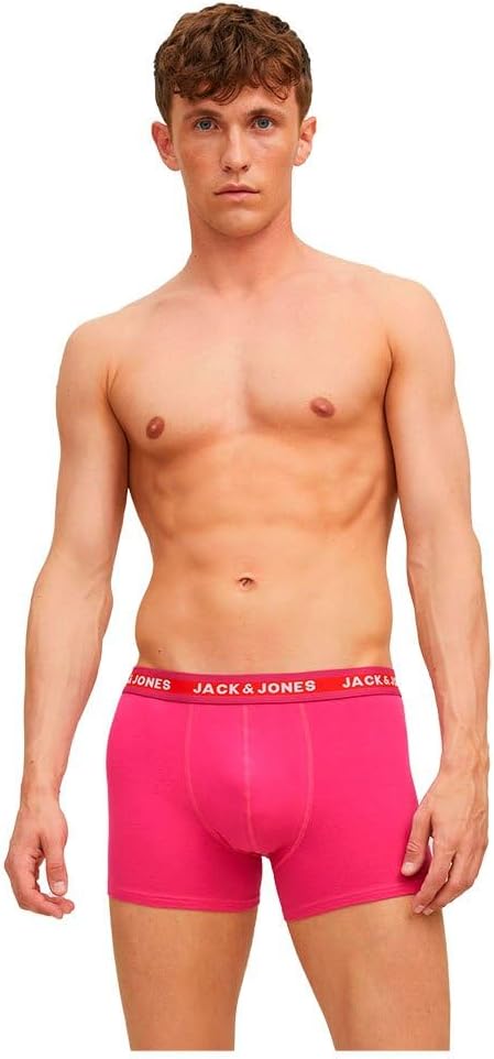 JACK & JONES Herren Boxershorts (5er Pack) XXL Electric Blue Lemonade/Pack:cabaret - Sun Orange - Vi