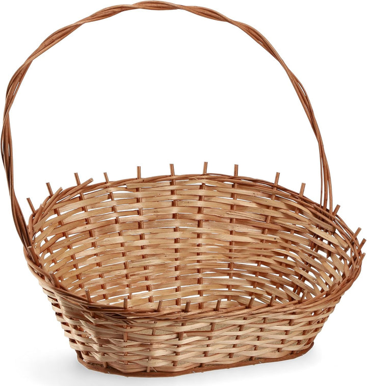 KADAX Geschenkkorb, Universeller Weidenkorb, Hochwertiger Henkelkorb, Flaschenkorb, Süssigkeitenkorb