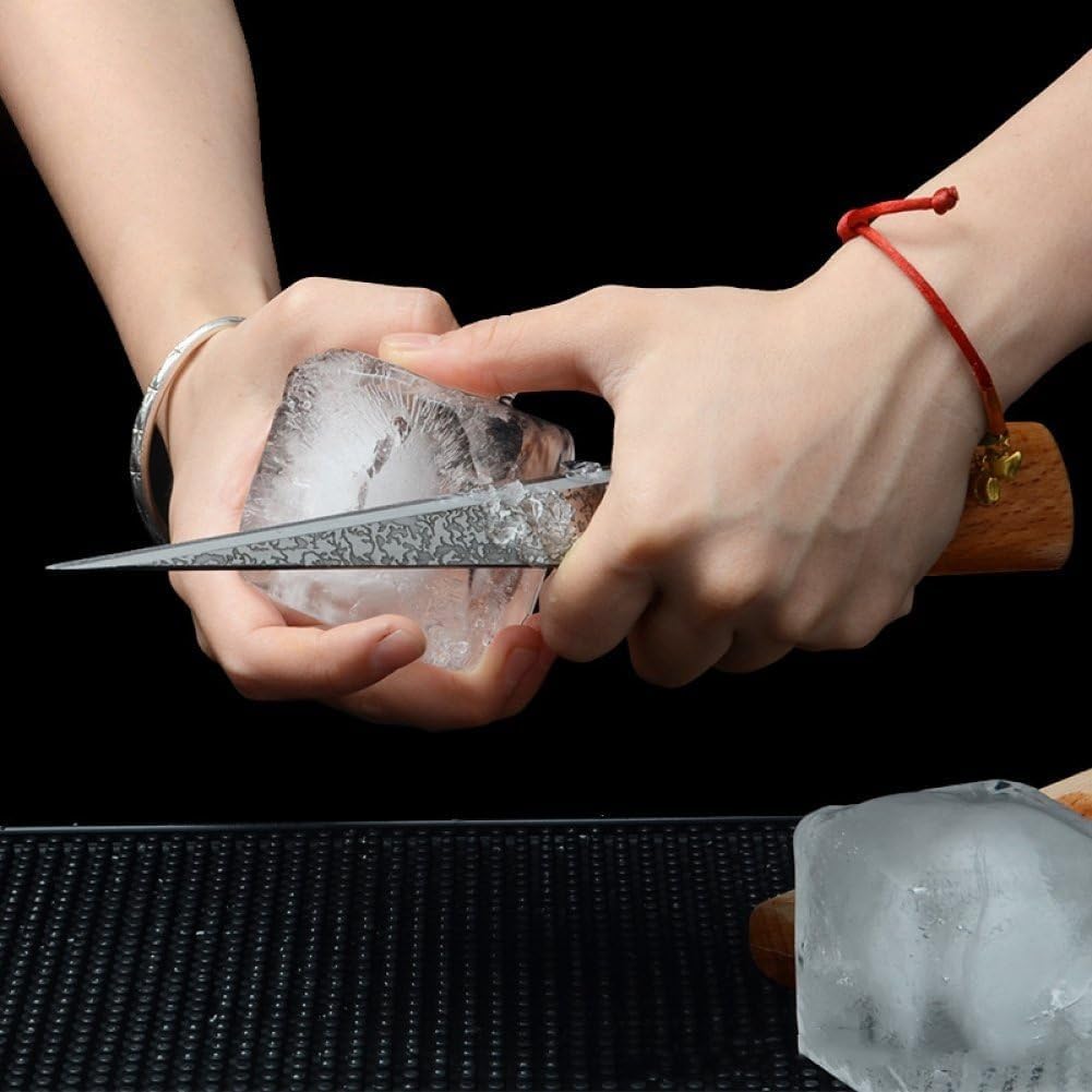 Konischer Eispickel, Eishacker Aus Edelstahl Holzgriff, Eisbrecher-Werkzeug, Tragbarer Eishammer Für