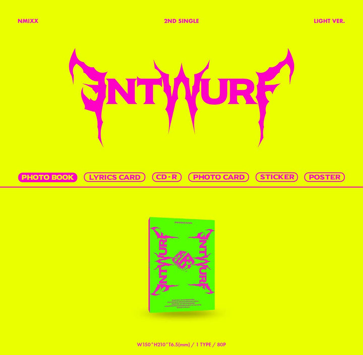 JYP Entertainment - ENTWURF [Light ver.] 2nd Single Album+Folded Poster, JYPK1480