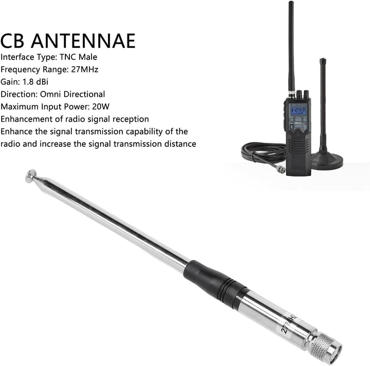 27 MHz CB Radioantenne, TNC Anschluss, Radio Ersatzantenne, 23,5–130 cm Teleskop, für President Rand