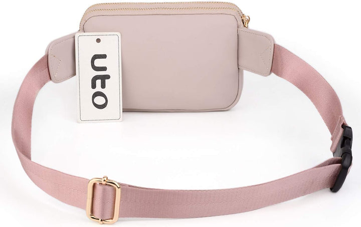 Geldbörse Damen Brieftasche UTO PU Leder Multifunktions Zip um Clutch für Handy 0759c Pu Rosa, 0759c