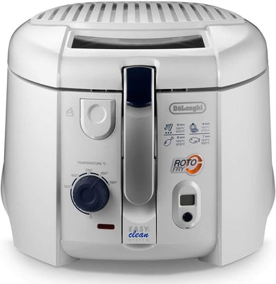 De'Longhi RotoFry F 28313.W Rotofritteuse | Roto-Fry-System für 50 % weniger Öl | Easy Clean System