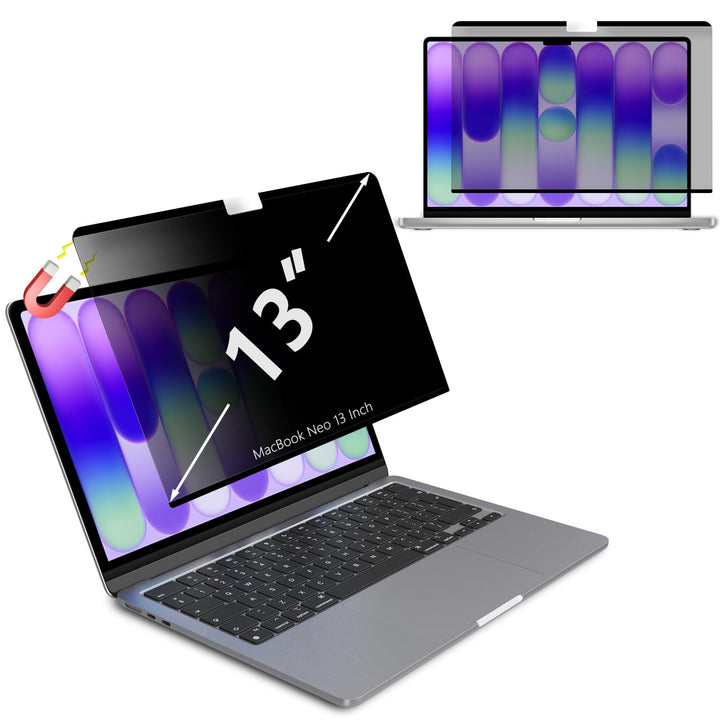 LanQii Magnetischer Blickschutzfilter für MacBook Neo 13 Zoll mit A18 Pro Chip 2026, Privacy Filter
