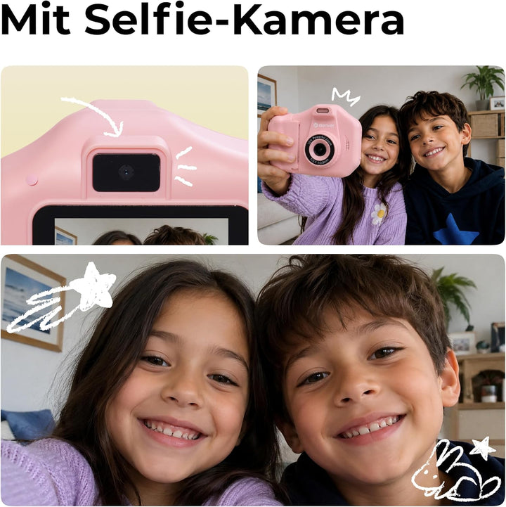 Denver KPC-1370P Sofortbildkamera Kinder mit 2,8" Display | Sofortdruck Kamera für Kinder | Kinderka