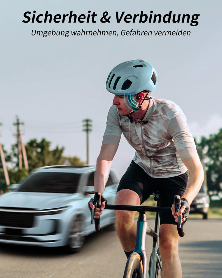 Knochenschall Kopfhörer, Offene Kopfhörer Bluetooth 6.0 Bone Conduction Open Ear Drahtloses Sport He