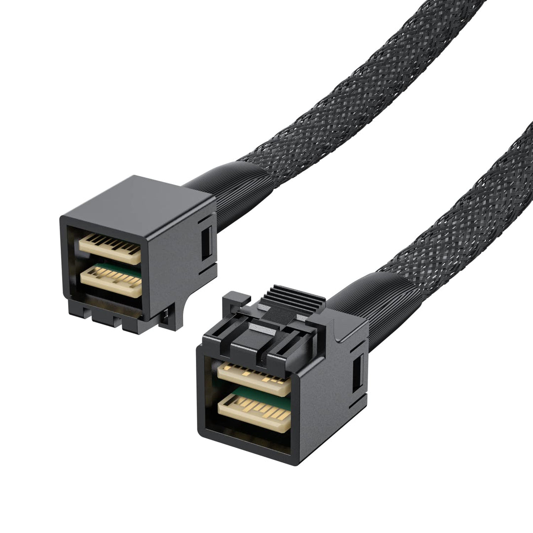 H!Fiber.com HiFiber Internes Mini SAS HD Kabel, Mini SAS SFF-8643 zu SFF-8643 Kabel, 0.8 Meter (2.6f