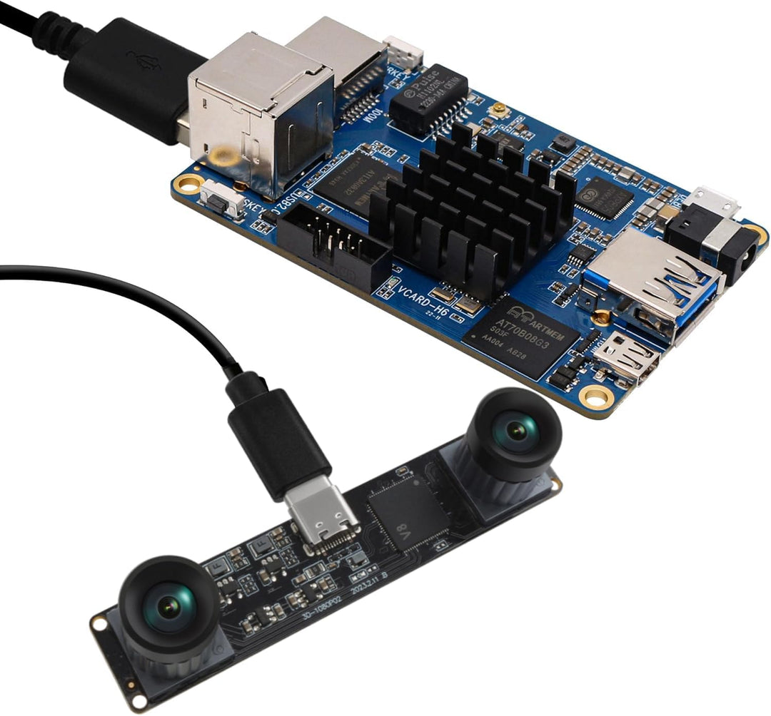 USB Stereokamera Kameramodul, Synchrones Doppellinsenobjektiv, 4MP 1080P Full HD 60fps Hochgeschwind