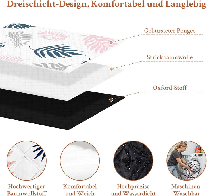 TXBOBECO Picknickdecke 200x200cm XXL, Stranddecke Wasserdicht Sandfrei, Outdoor Camping Decke mit Tr