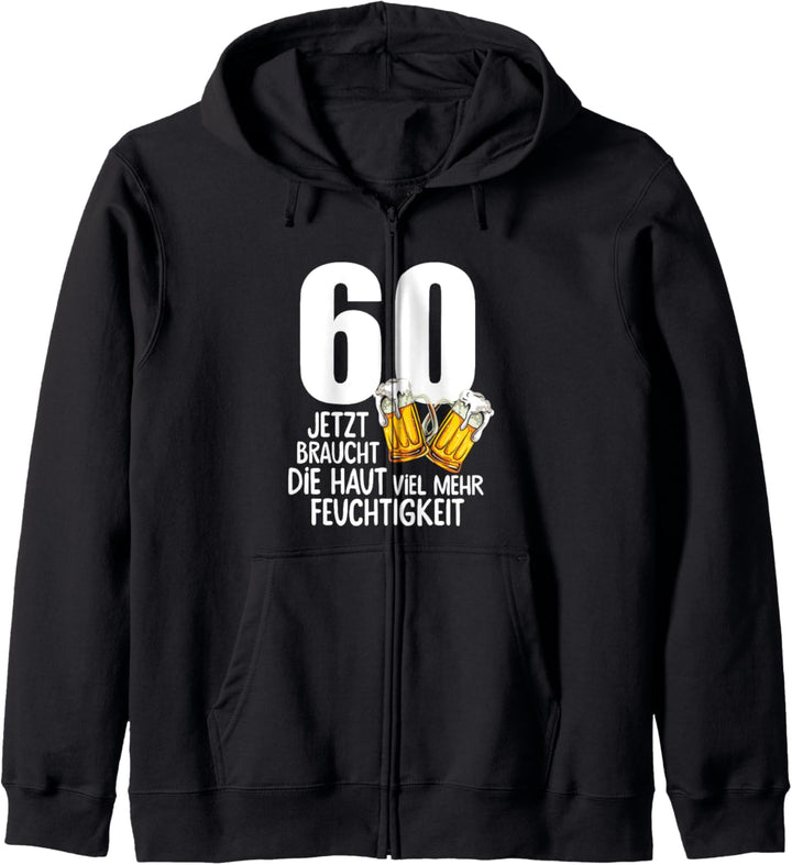 60. Geburtstag Männer Geschenk Bier Humor Kapuzenjacke