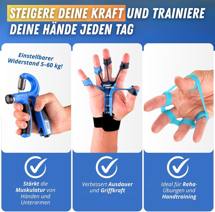 Handgriff Trainer Unterarmtrainer, Grip Trainer & Hand Gripper für Griffkraft Training, Finger und A