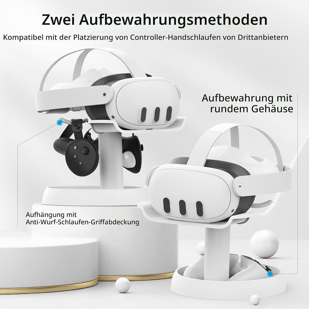 AMVR VR Stand Kompatibel mit Meta Quest 3s/Quest 3/Quest 2/Vision Pro/Pico 4 - Universal VR Headset
