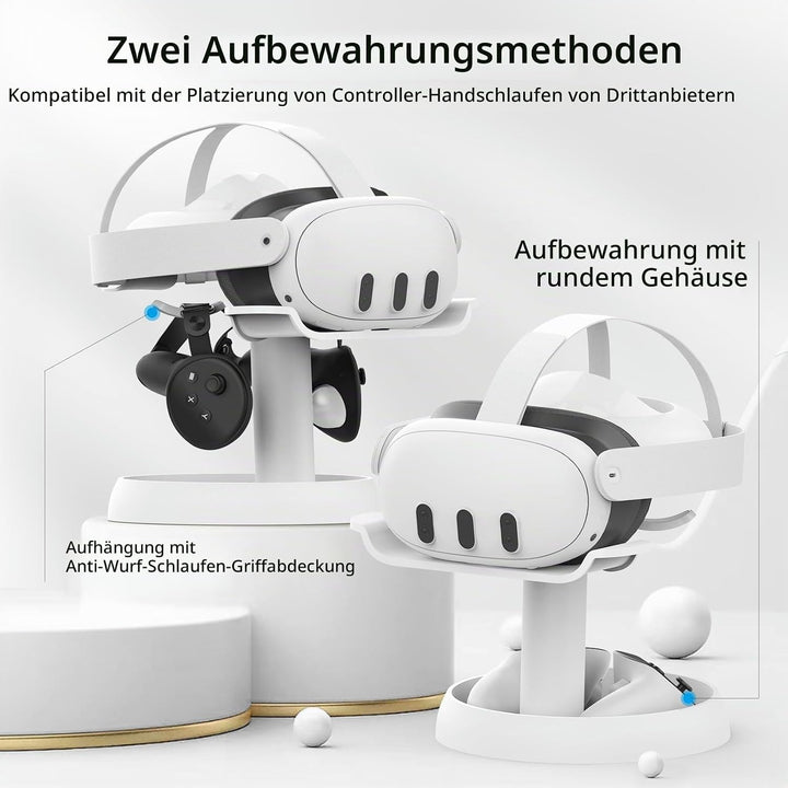 AMVR VR Stand Kompatibel mit Meta Quest 3s/Quest 3/Quest 2/Vision Pro/Pico 4 - Universal VR Headset
