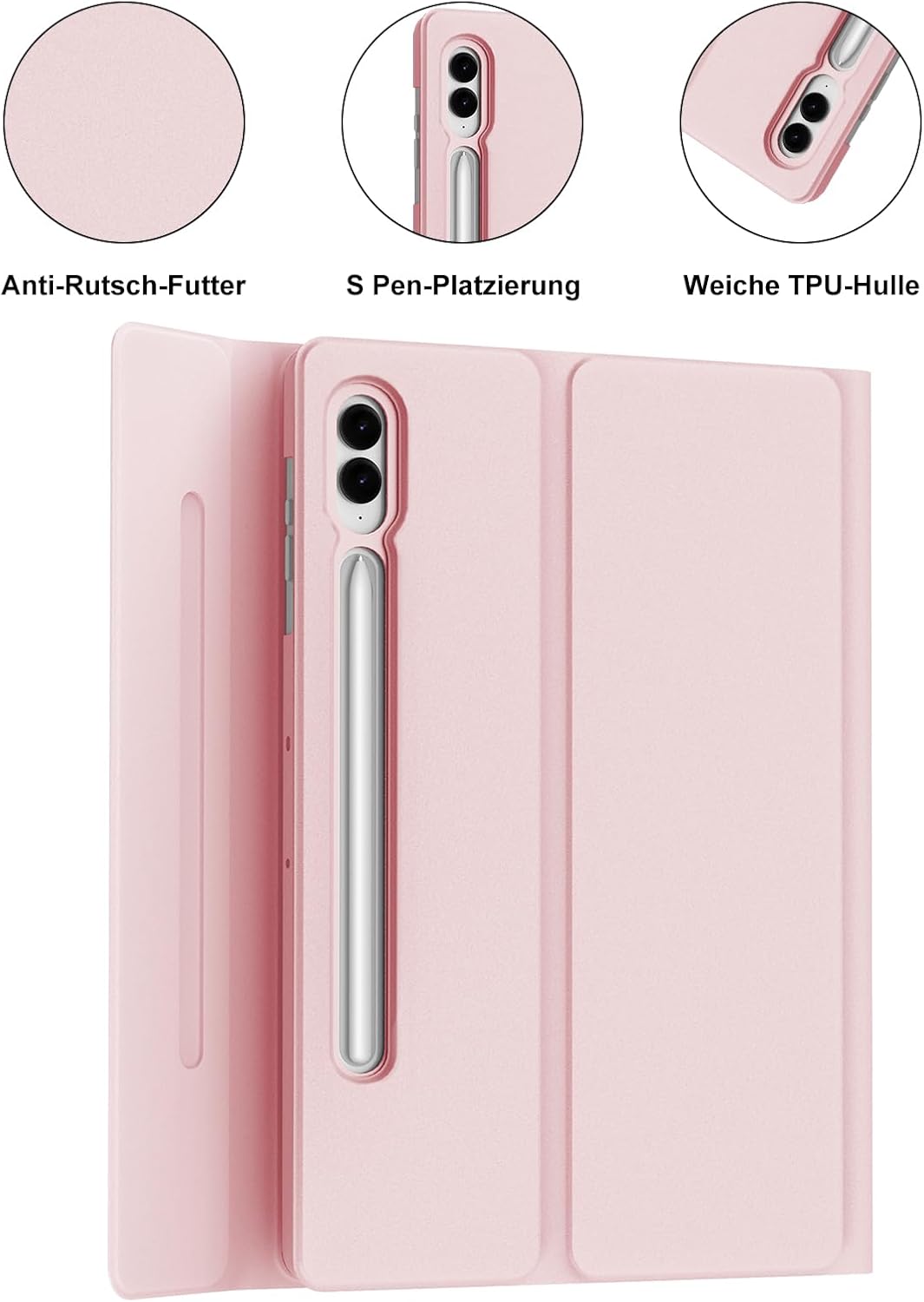 IVEOPPE Tastatur für Samsung Galaxy Tab S10+/S9FE+/S9+, Hülle Tastatur Kompatibel mit Samsung Tab S9