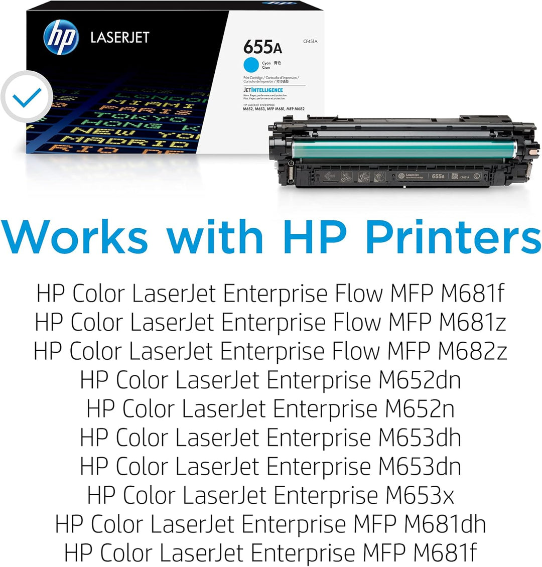 HP 655A (CF451A) Blau Original Toner für HP Color LaserJet Enterprise M652, M653, M681, M682