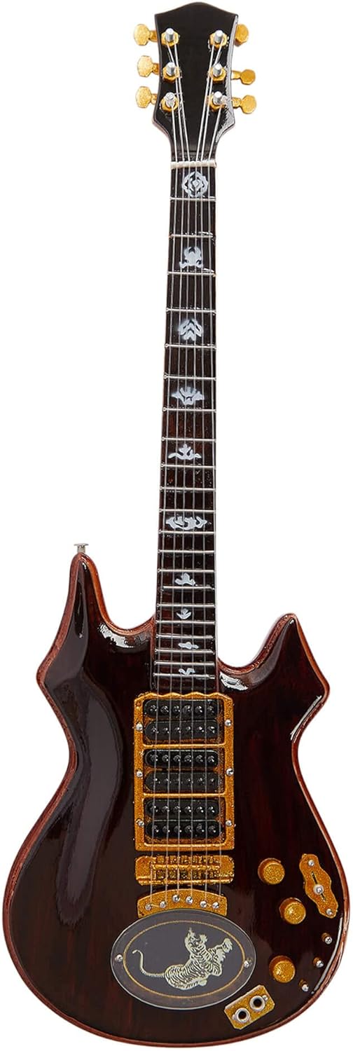 Axman Jerry Garcia (Grateful Dead): Tiger Miniatur-Gitarren-Nachbildung, handgefertigt, Ornament, 1/