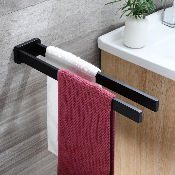 ZUNTO 40cm Wand Handtuchhalter Zweiarmig - Edelstahl Handtuchstange, Wand Handtuchhaken Bohren Handt