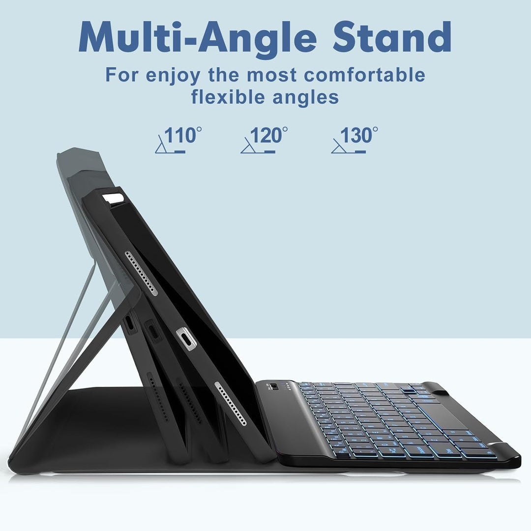 Hülle mit Tastatur für iPad A16 11. Generation 2025 / iPad 10. Generation 2022 (11/10.9 Zoll), Abneh