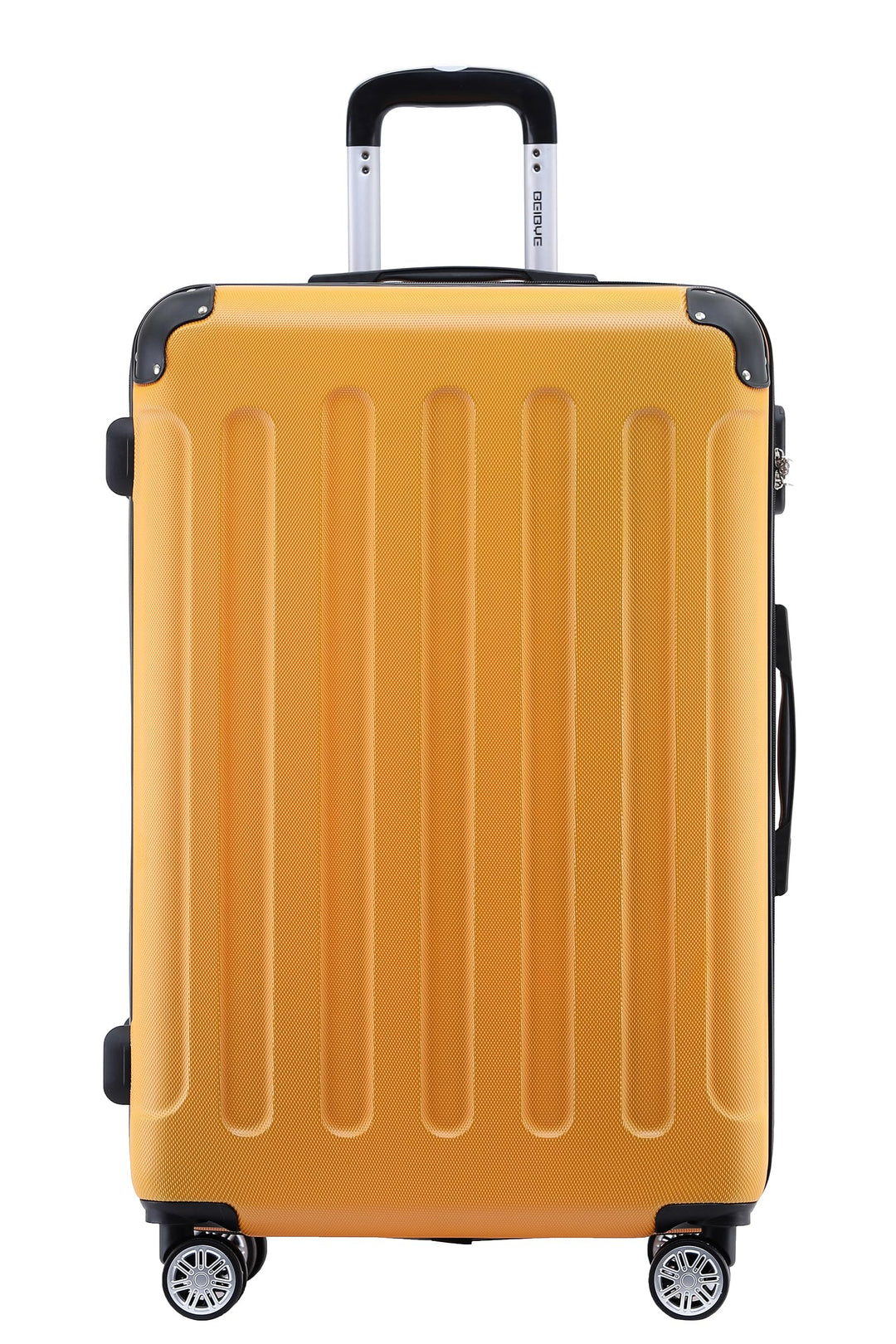 BEIBYE- Hartschalenkoffer Koffer Trolley Rollkoffer Reisekoffer Zahlenschloss 4 Zwilings-Rollen (Ora