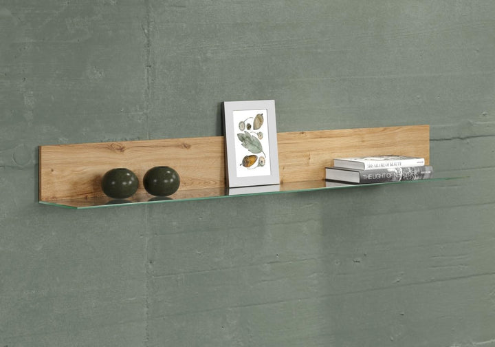 trendteam smart living - Wandregal Hängeregal - Wohnzimmer - Blanshe - Aufbaumass (BxHxT) 98 x 16 x