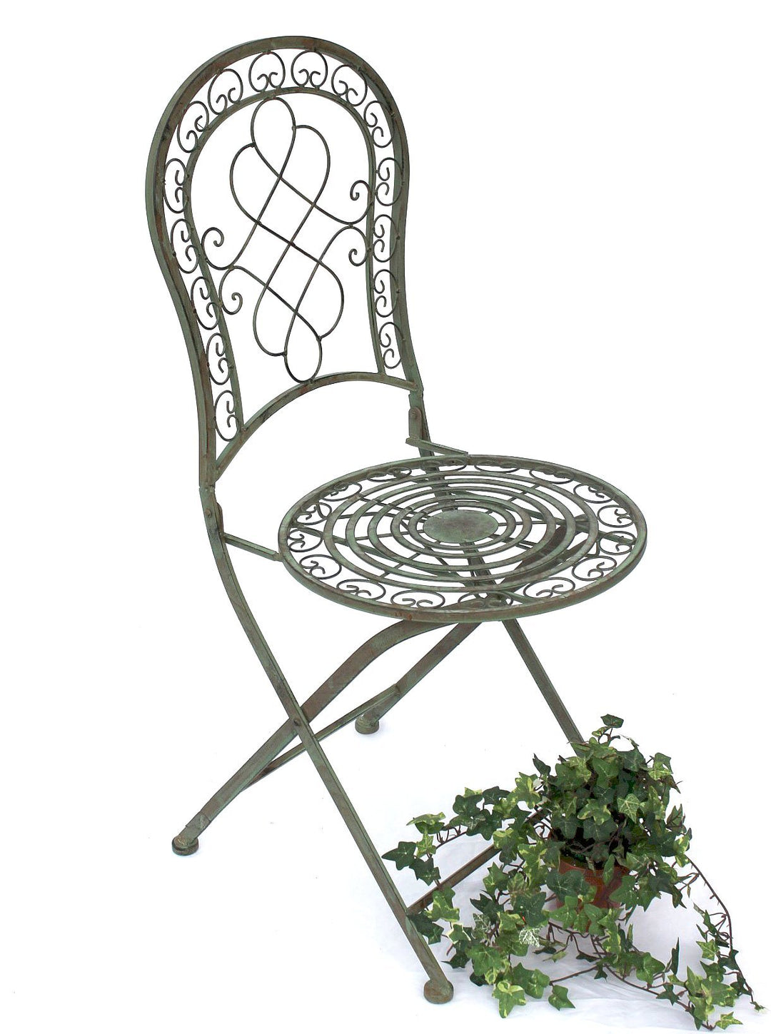 DanDiBo Gartenstuhl Metall Malega Patina 12185 Metallstuhl Stuhl Garten Vintage Eisen Nostalgie Eise