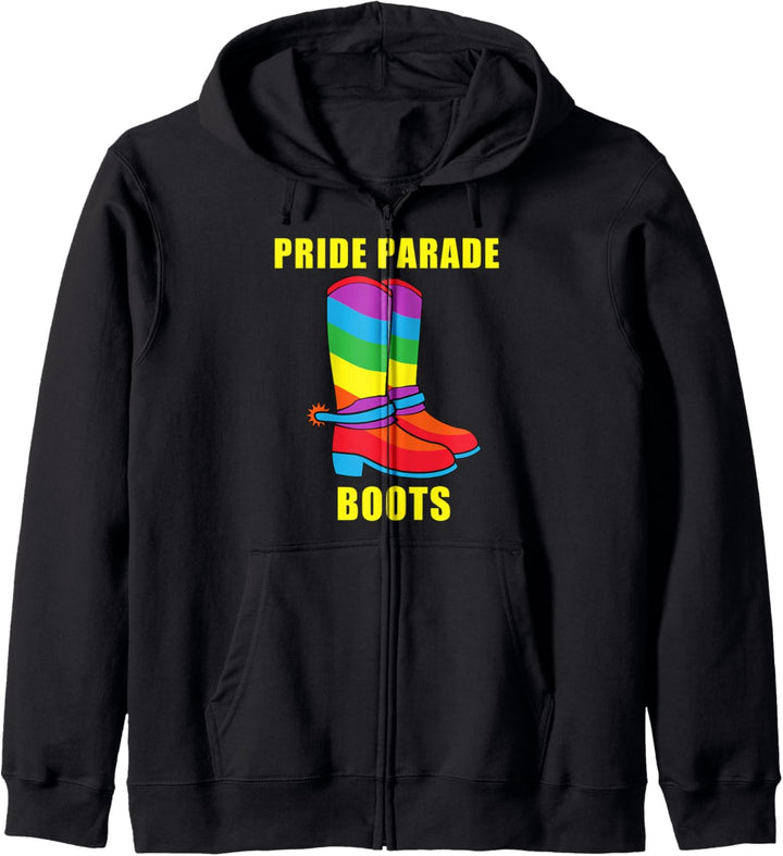 Pride Gay Parade Marschstiefel Regenbogenflagge LGBT Kapuzenjacke
