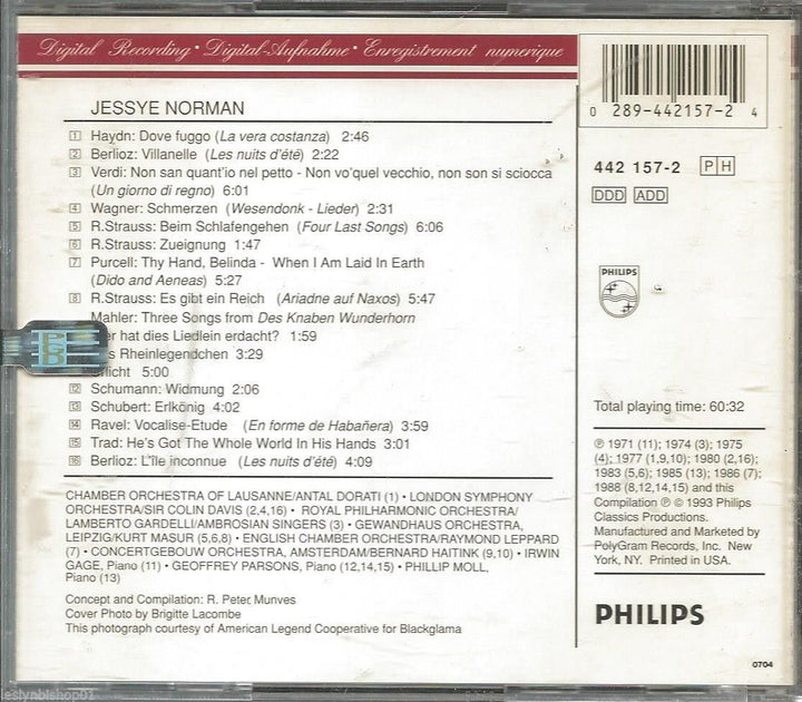 Brava Jessye!, Audio-CD