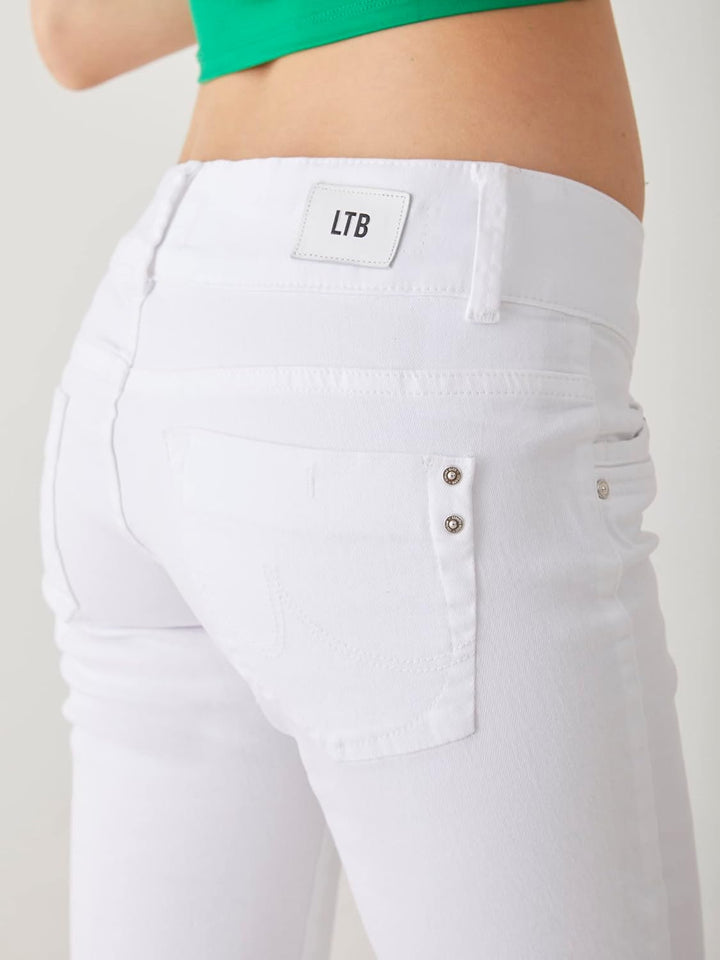 LTB Jeans - Damen - Molly - Low Waist - Slim Fit Jeans - Hosen 24W / 30L Weiss, 24W / 30L Weiss