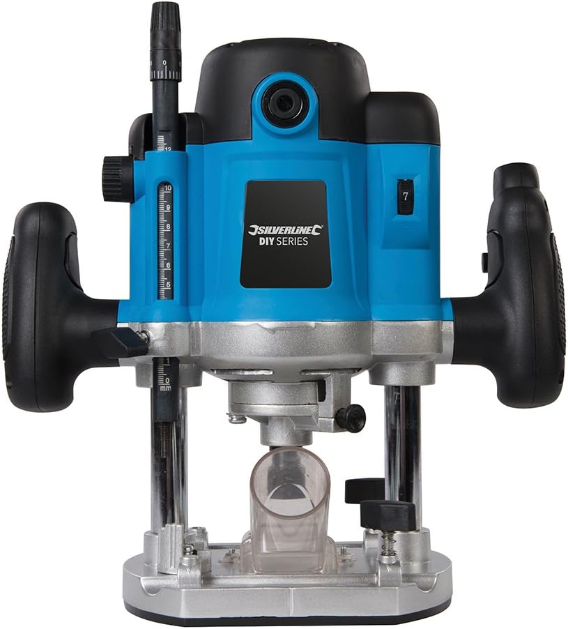 Silverline 264895 Heimwerker-Oberfräse, 1500 W, 1/2 Zoll 1 Einheitsgrösse, 1 Einheitsgrösse