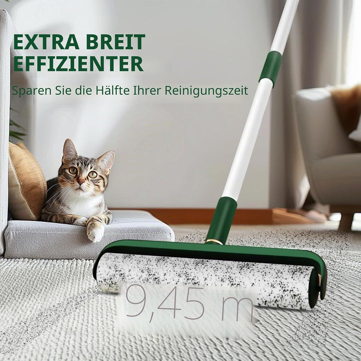 Grosse Fusselroller für Tierhaare, extra stark klebend, 400 Blatt Roller-Nachfüllpackungen mit lange