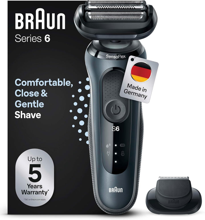 Braun Series 6 Elektrorasierer mit EasyClick Aufsatz, SensoFlex Rasierer Herren Elektrisch, Präzisio
