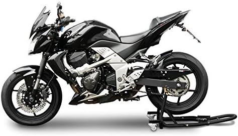 ConStands Mover II Racing - Motorrad Montageständer für KTM 690 Duke Schwarz matt Hinten Rangierhilf