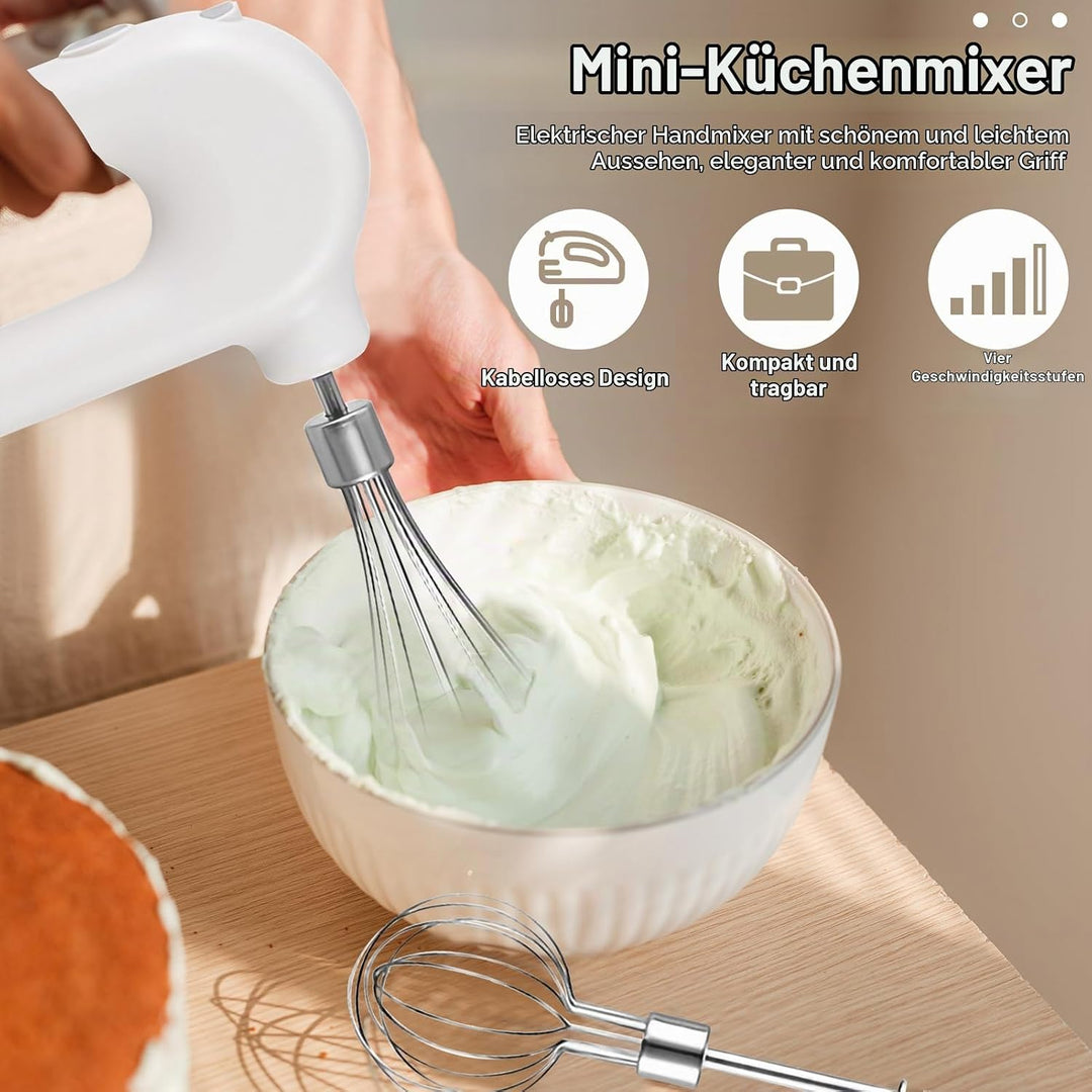 Handmixer, Handrührgerät, Rührgerät Handmixer Handrührer, Hand Mixer Electric, Wiederaufladbarer USB