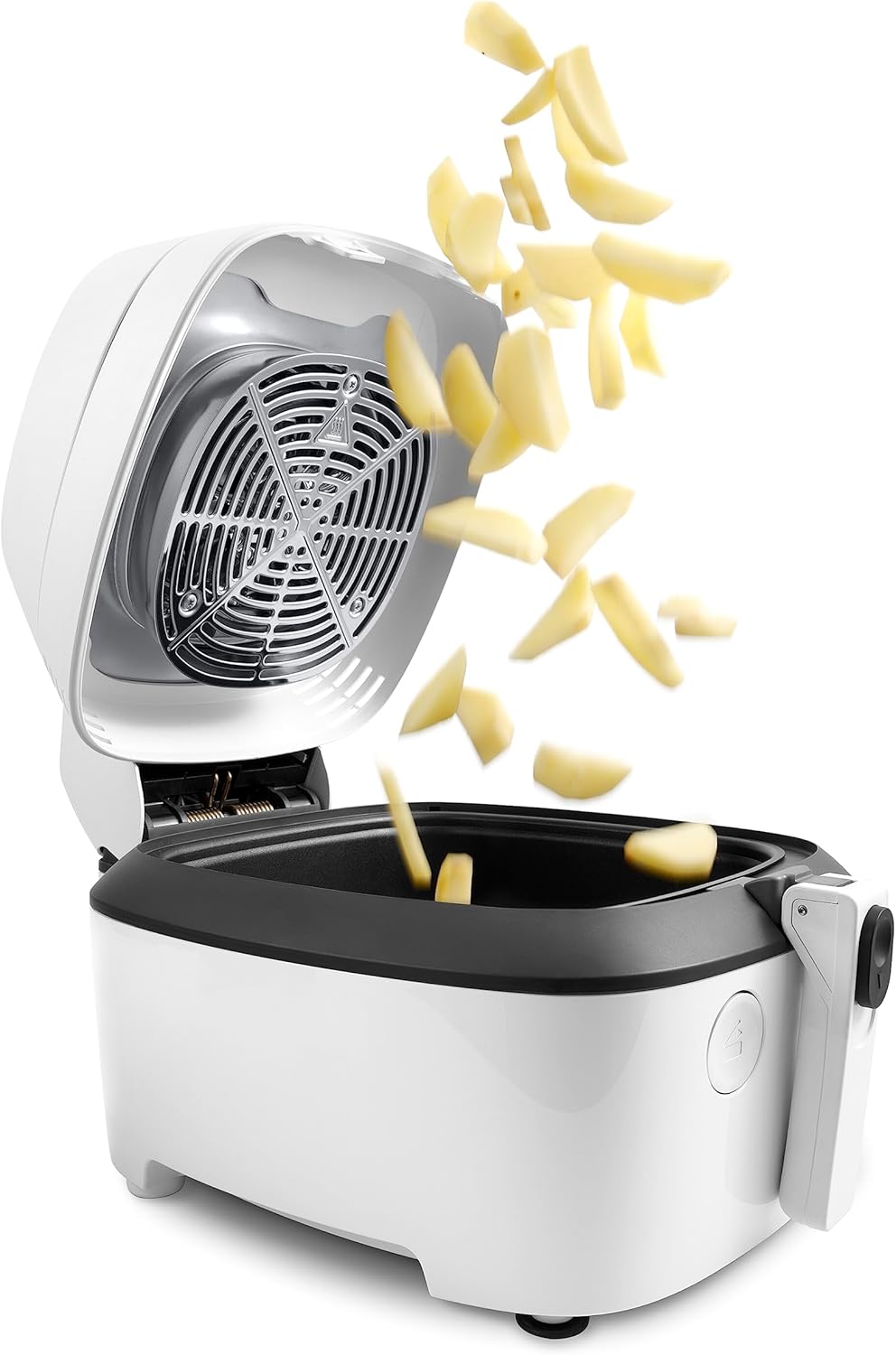 De'Longhi FH2101.W IDEALFRY Heissluftfritteuse, Fassungsvermögen 1 kg, leichtes und gesundes Frittie