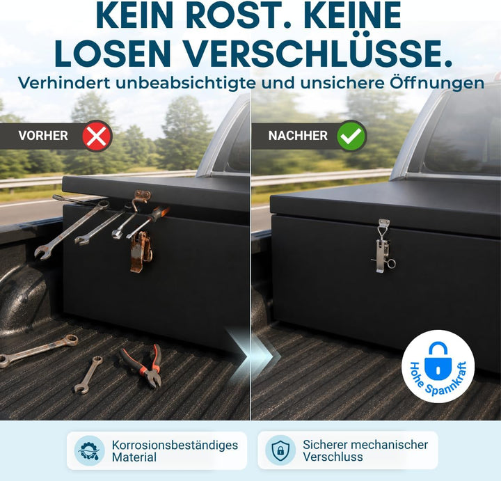 FTsolid einstellbarer Spannverschluss aus Edelstahl ESS2 Kistenverschluss rostfrei verstellbar Hebel