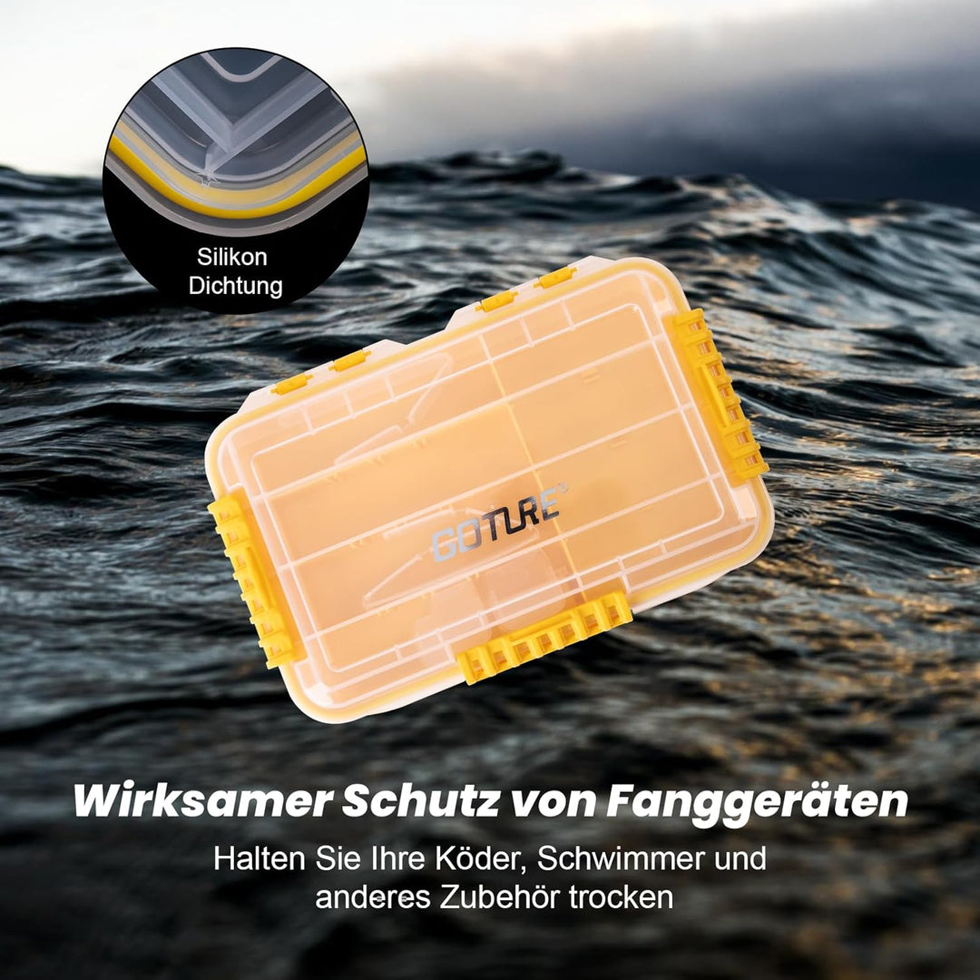 Goture Tacklebox,Kleinteilebox Angeln,Tackle Box Angeln,Köderbox,Angelbox kiste Koffer，Angelzubehör