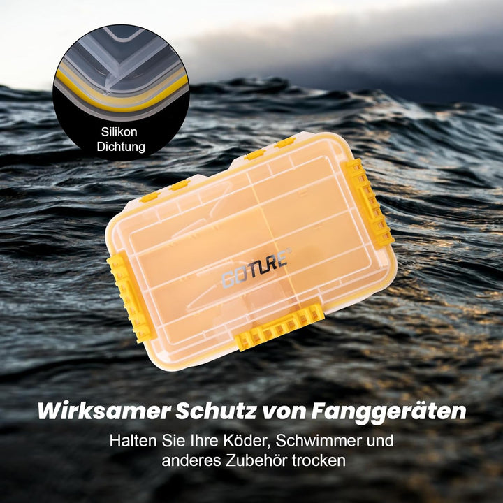 Goture Tacklebox,Kleinteilebox Angeln,Tackle Box Angeln,Köderbox,Angelbox kiste Koffer，Angelzubehör