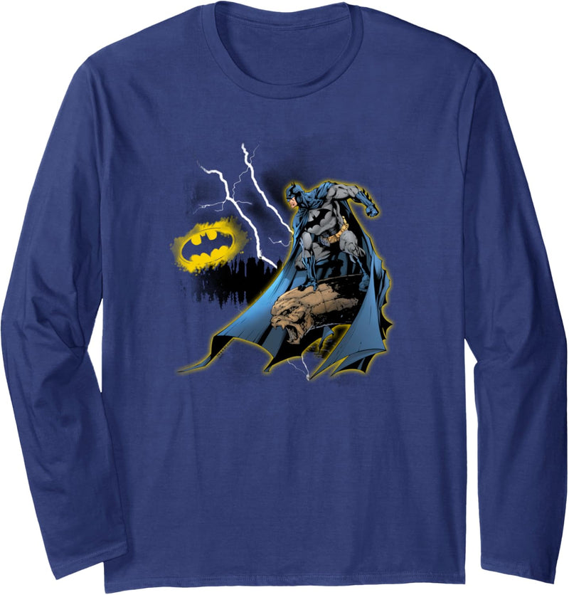 Batman Gargoyle Lightning Strikes Langarmshirt