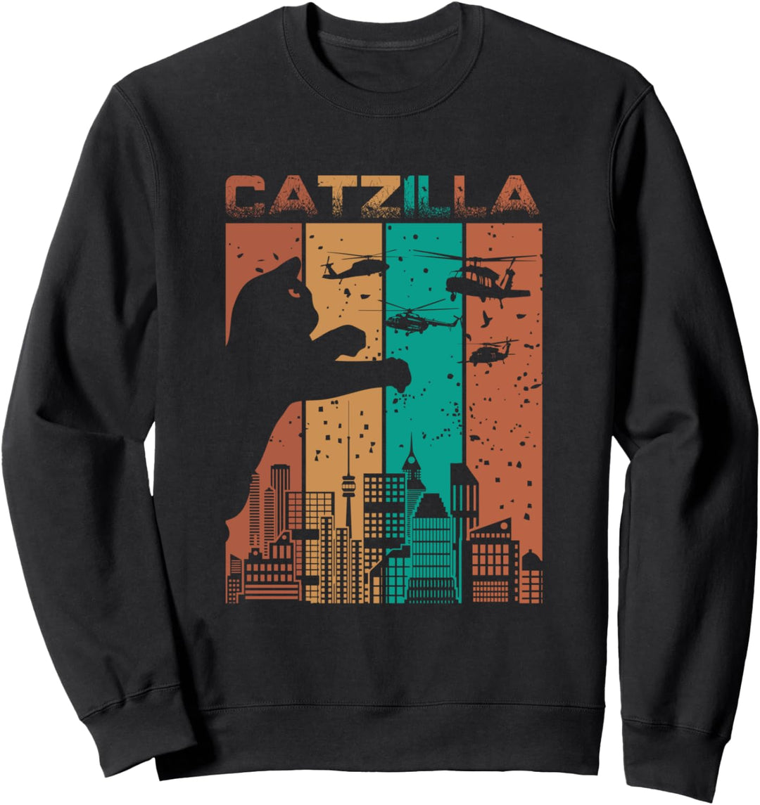Catzilla Katze - Japanische Manga Popart Comic Style Sweatshirt