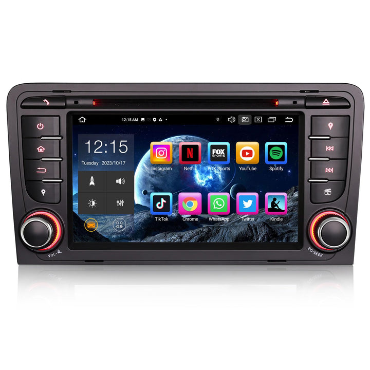 Erisin 8-Kern 4GB RAM 64GB ROM 7 Zoll Android 14 Autoradio Bluetooth mit GPS Navigation Für Audi A3