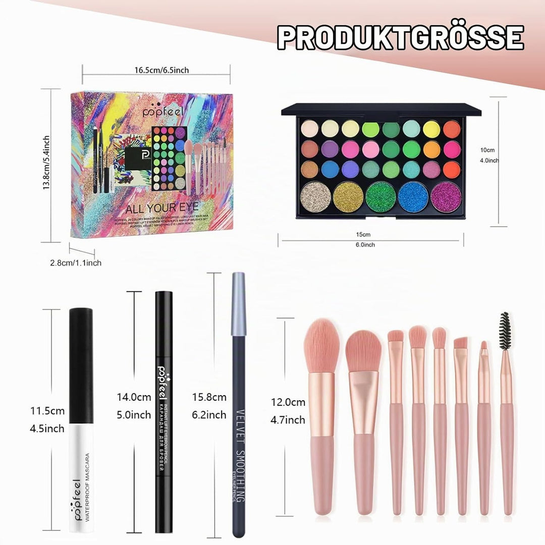RoseFlower Profi Make Up Set Schminkkoffer Mädchen Teenager Schminkset Kosmetische Makeup Paletten L