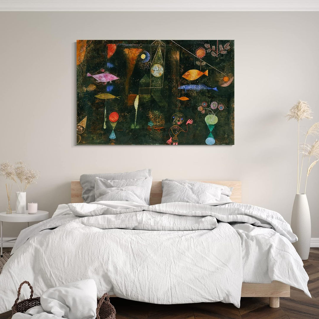 Printed Paintings Leinwand (80x60cm): Paul Klee - Fischzauber 80x60 cm, 80x60 cm